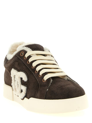 Brown Calfskin Low Top Sneakers