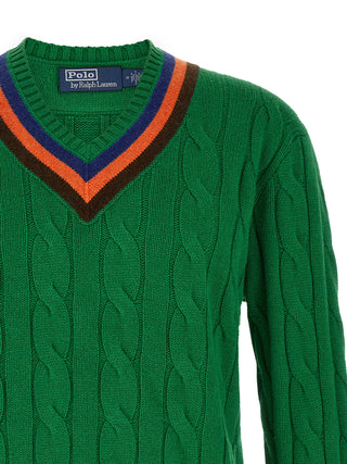 Bicolor Wool Cardigan