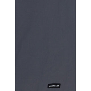 Gray Cotton Midi Skirt