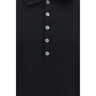 Black Cotton Polo Shirt