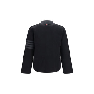 Black Wool Oves Aries Biker Jacket