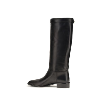 Black Calf Leather Bos Taurus Ankle Boots