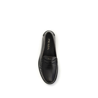 Black Calf Leather Bos Taurus Slip-On Loafers