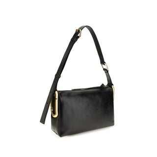 Black Calf Leather Bos Taurus Shoulder Bag