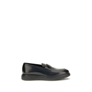 Black Calf Leather Bos Taurus Slip-On Loafers