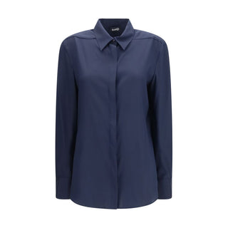 Blue Silk Dress Shirt