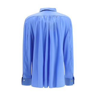Blue Silk Blouse