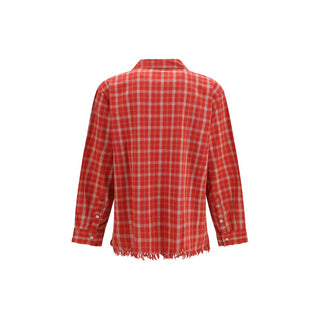 Red Cotton Pattern Shirt
