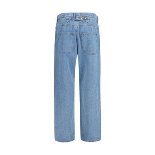 Blue Cotton Relaxed Fit Jeans