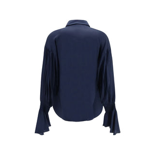 Blue Silk Shirt