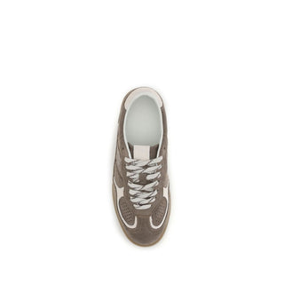 Brown Suede Leather Low Top Sneakers
