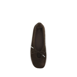 Brown Goatskin Ballet Flats
