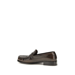 Brown Calf Leather Bos Taurus Slip-On Loafers