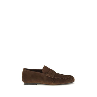 Brown Suede Leather Slip-On Loafers
