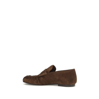 Brown Suede Leather Slip-On Loafers
