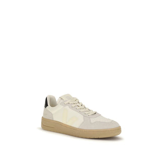 Beige Calf Leather Bos Taurus Low Top Sneakers