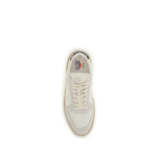 Beige Calf Leather Bos Taurus Low Top Sneakers