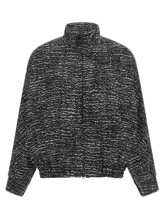 White Virgin Wool Bomber