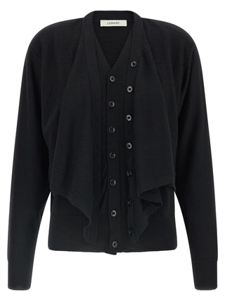 Black Wool Cardigan