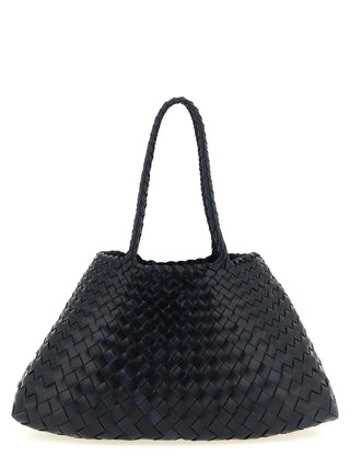 Blue Calfskin Shoulder Bag