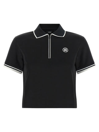 Black Polyester Polo Shirt