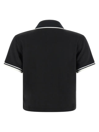 Black Polyester Polo Shirt