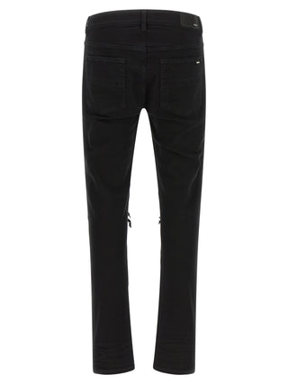 Black Cotton Slim Fit Jeans