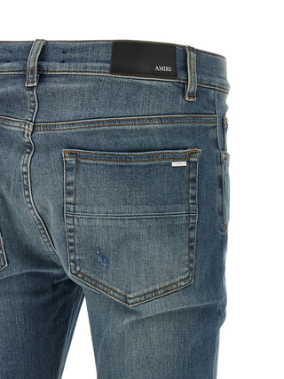 Blue Cotton Skinny Jeans