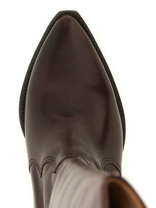 Bordeaux Cowhide Over The Knee