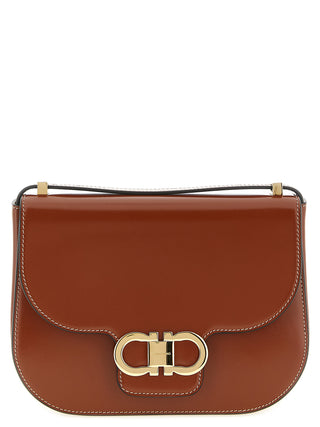 Brown Calfskin Crossbody Bag