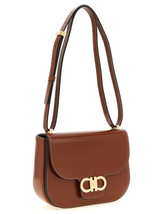 Brown Calfskin Crossbody Bag
