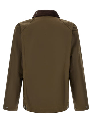 Brown Cotton Full-Length Jacket