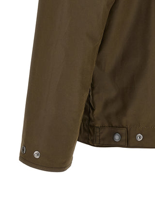 Brown Cotton Full-Length Jacket