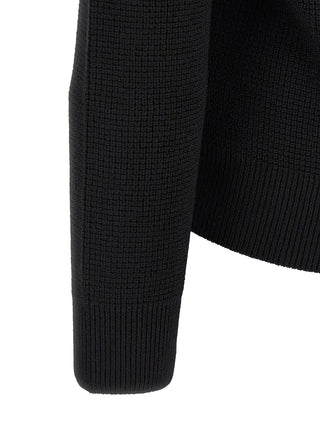Black Wool Full-Length Jacket