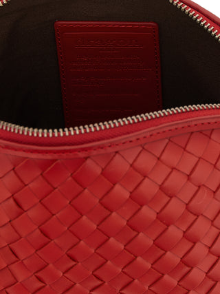 Red Calfskin Crossbody Bag