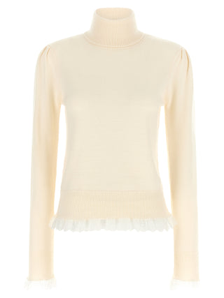 White Merino Wool Cardigan
