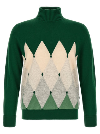 Bicolor Cashmere Cardigan