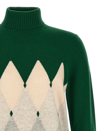 Bicolor Cashmere Cardigan