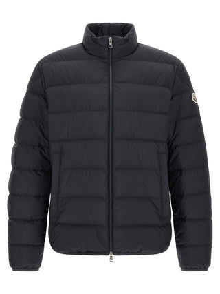 Blue Polyester Full-Length Jacket