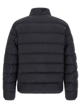 Blue Polyester Full-Length Jacket