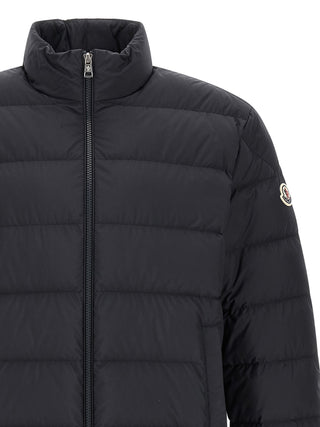 Blue Polyester Full-Length Jacket