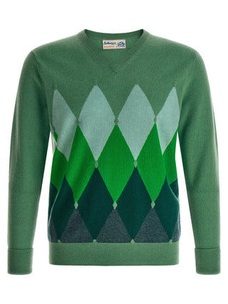 Bicolor Cashmere Cardigan