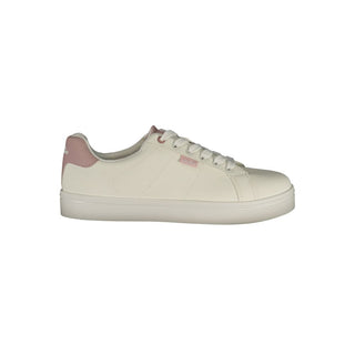 White Polyurethane Women's Sneaker