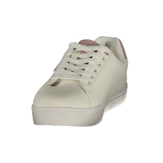White Polyurethane Women's Sneaker