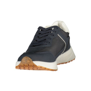 Blue Polyester Men's Sneaker