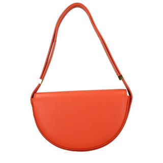 Orange Leather Shoulder Bag
