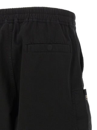 Black Cotton Bermuda Shorts