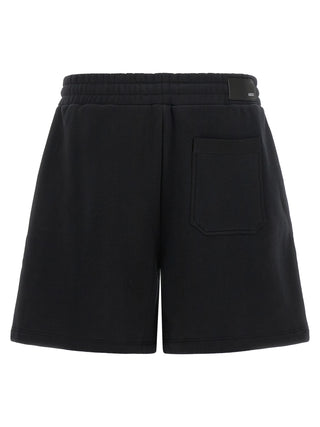 Black Cotton Bermuda Shorts
