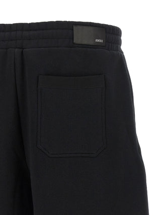 Black Cotton Bermuda Shorts