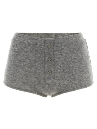 Gray Tencel Bermuda Shorts